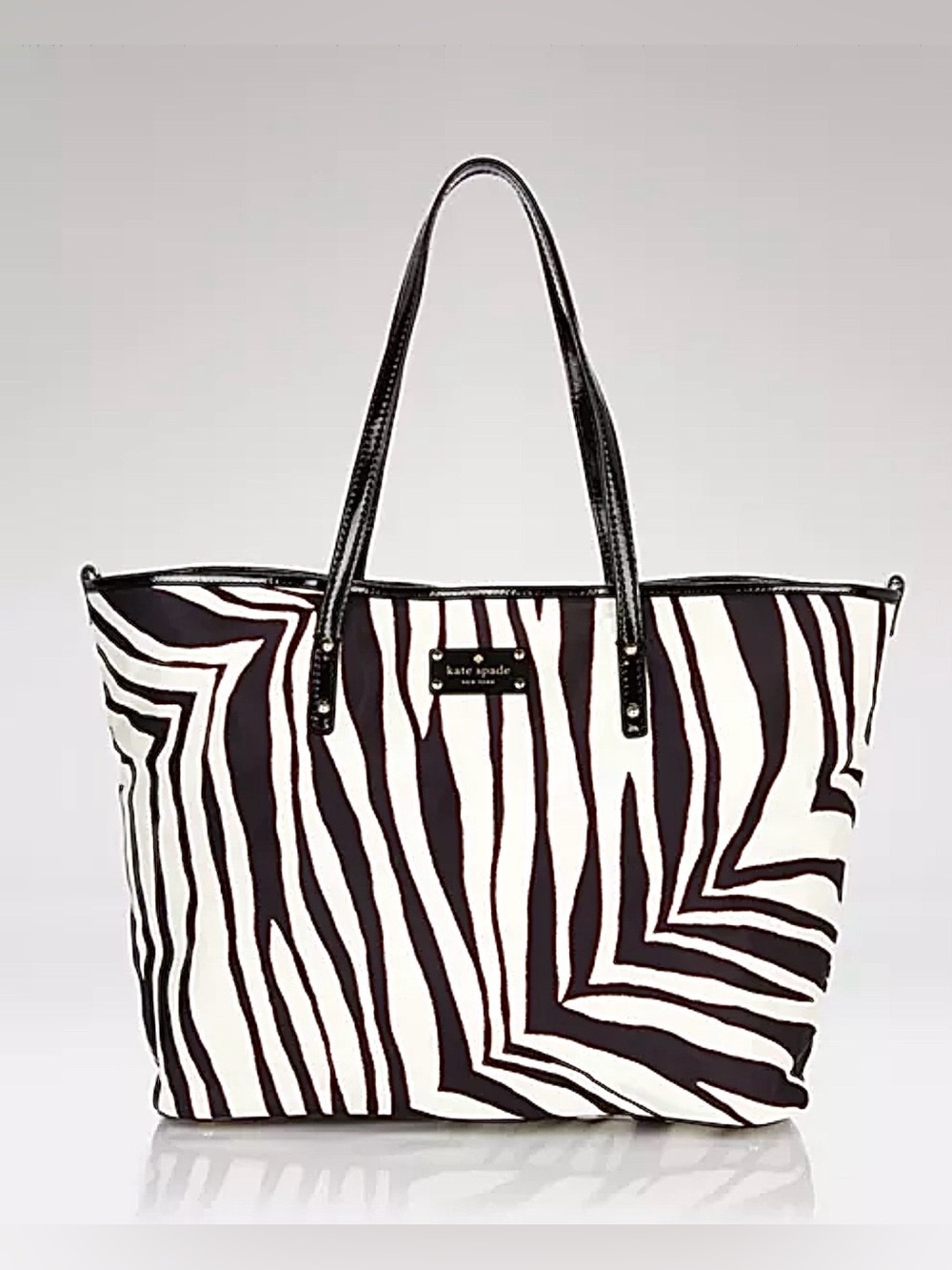 Kate Spade Black and White Zebra-Print Tote